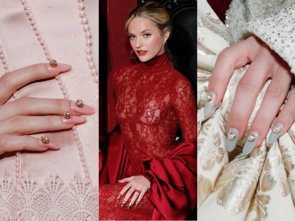 Image may contain Clothing Dress Body Part Finger Hand Person Formal Wear Adult Accessories Jewelry and Ring